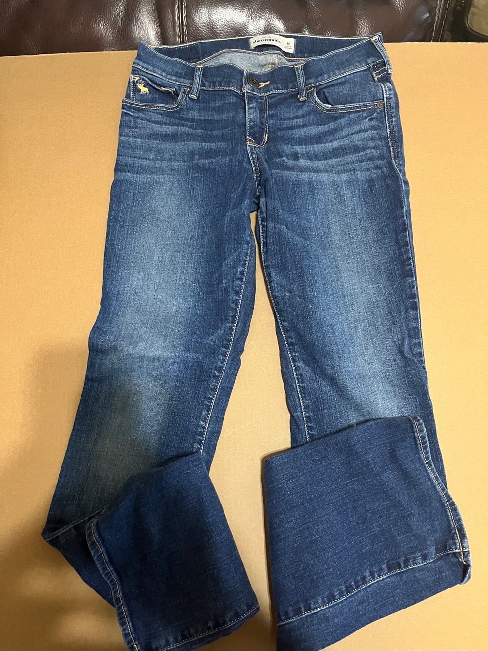 Abercrombie & Fitch Medium Blue Girls' Bootcut Stretch Jeans